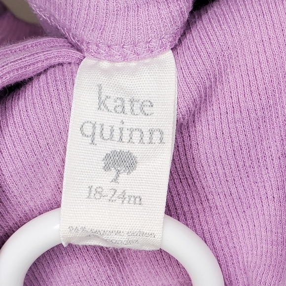 Kate Quinn Halter One-piece Bodysuit Ribbed Purple Baby Girls 18-24 Months - Picture 3 of 3